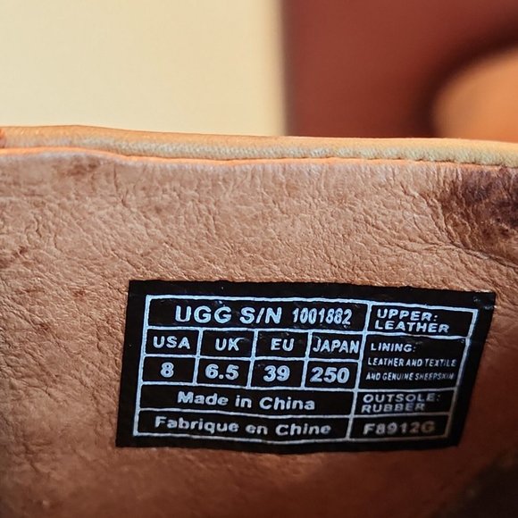 UGG Australia Womens Carmine 1001882 Brown Pull On Wedge Heel Booties Size US 8 - Picture 9 of 9